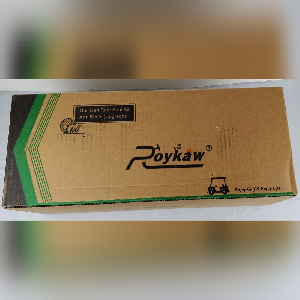 Roykaw Golf Cart Rear Seat Arm Rests Armrest Cup Holder Square Tube New Open Box